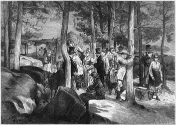 Touristes aux gorges d