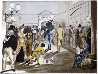 Hall de gare, fin XIXe siècle