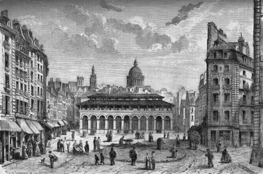 Transformations de Paris sous le Second Empire, Paris haussmannien : vue du marché des Carmes et de l