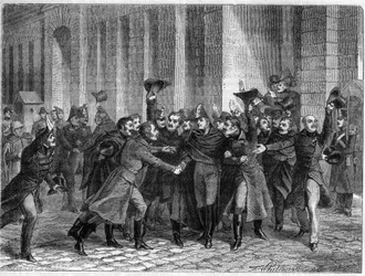 Acquittement triomphal de Rémy Joseph Isidore Exelmans, maréchal et pair de France (1775 - 1852) le 23 janvier 1815, accusé d