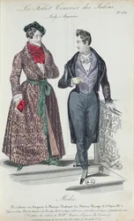 Deux jeunes hommes élégants, 1835