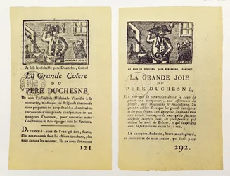 Deux pages de La Grande Colère de Père Duchesne, 1792