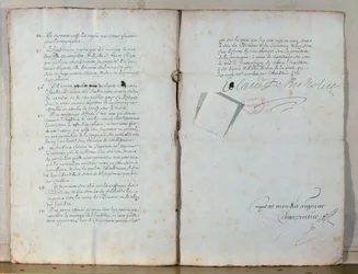 Deux pages des statuts de l