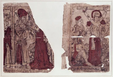 Deux scènes du martyre de Sainte Régine (morte vers 286)