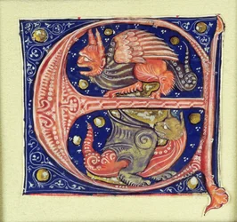 Deux grotesques ailés