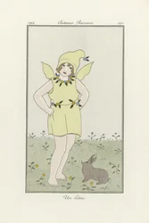 Un Lutin, extrait des Costumes Parisien, pub.1914 (litho couleur)