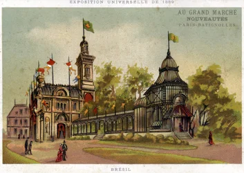Exposition Universelle de 1889. Le pavillon du Brésil. Paris Batignolles