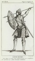 VIIe siècle, Règne de Dagobert Ier, Costume Militaire