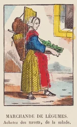 Marchand de légumes. Achetez des navets, de la salade., vers 1819