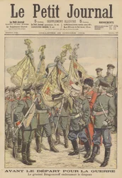 Le général russe Mikhail Dragomirov embrasse le drapeau d