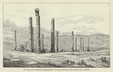 Vue des vestiges de la salle hypostyle