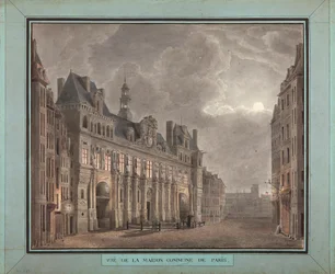 Vue de la Maison Commune de Paris, entre 1790-95