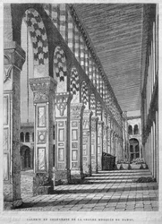Vue du portique nord, mosquée des Omeyyades, Damas, Syrie, extrait de La Syrie d