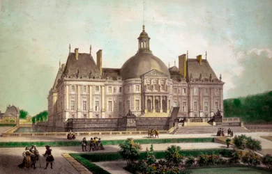 Vue du château de Vaux-le-Vicomte à Maincy (Seine-et-Marne), construit vers 1658