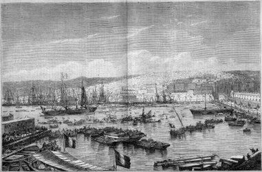 Vue de la ville et du port d