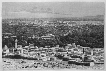 Vue de la ville de Damas, extrait de La Syrie d