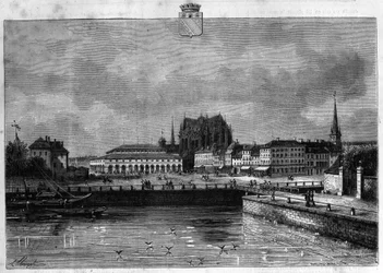 Vue de la ville de Troyes dans l