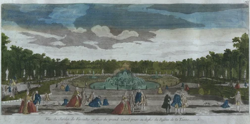 Vue du jardin devant le Grand Canal vu de la fontaine de Latone, Versailles, France