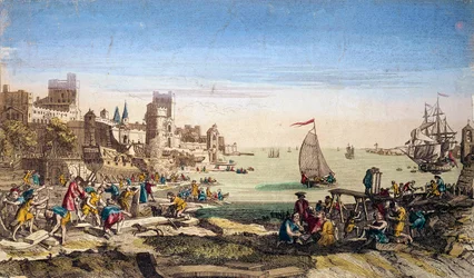 Vue du port et des chantiers navals de la ville du Havre (Seine-Maritime)