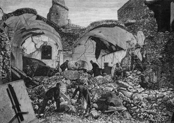Vue des ruines de l