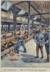 Vue des abattoirs à Chicago, USA