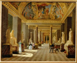 Vue de la salle des Saisons au Louvre …