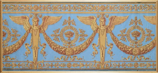 Frise de papier peint de la période du Consulat, vers 1800