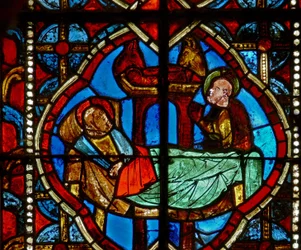 Fenêtre s1 représentant la Nativité