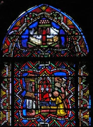 Fenêtre s4 représentant le sanctuaire de Sainte Agathe