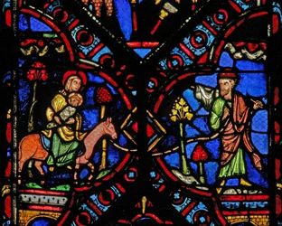 Fenêtre w0 représentant la Fuite en Égypte
