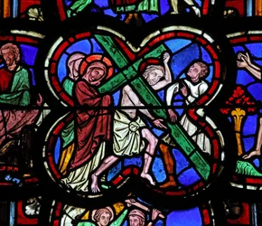 Fenêtre w0 représentant la Via Crucis