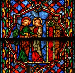 Fenêtre w0 représentant la Visitation