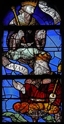 Fenêtre w10 représentant le roi Ézéchias et le roi Jotham et Ézéchias sur l