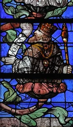 Fenêtre w10 représentant le roi Osias sur l