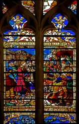 Fenêtre w119 représentant Joseph devant Pharaon