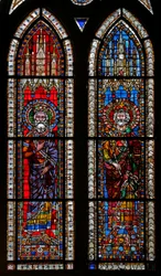 Fenêtre w11 représentant les Empereurs Henri de Bamberg et Frédéric Barberousse