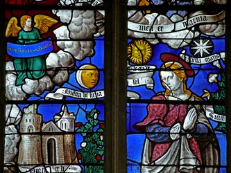 Fenêtre w11 représentant un détail des Litanies de la Vierge Marie