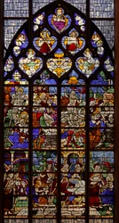 Fenêtre w12 représentant des scènes de la Vie du Christ après la Crucifixion