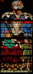 Fenêtre w132 représentant Sainte Anne, Marie et le Christ