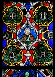 Fenêtre w17 représentant le Christ bénissant