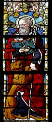 Vitrail w1 représentant Saint Jérôme