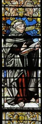 Vitrail w1 représentant Saint Thibault