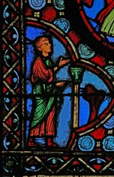 Fenêtre w1 représentant une scène de la vie de Saint Martin
