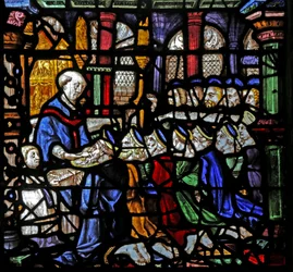 Fenêtre w1 - La Confrérie du Saint-Sacrement prend la Communion