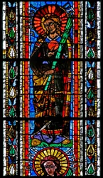 Fenêtre w202 représentant Sainte Brigitte