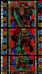Fenêtre w202 représentant Sainte Marguerite