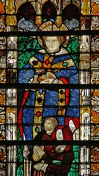 Saint Séverin et une famille de donateurs
