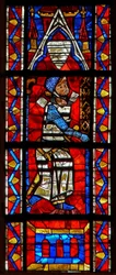 Fenêtre w207 représentant un donateur - chevalier