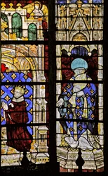 Saint Denis avec le donateur Charles VI