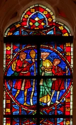 Légende de Saint Jacques et le dépendant perdu avec des pèlerins à Compostelle : la famille réunie part